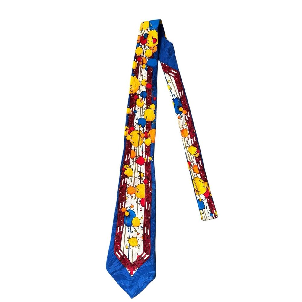 Rush Limbaugh No‎ Boundaries Mens 100% Silk Necktie USA Paint Splatter Colorful
